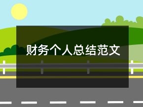 財務(wù)個人總結(jié)范文
