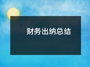 財(cái)務(wù)出納總結(jié)