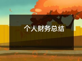 個(gè)人財(cái)務(wù)總結(jié)