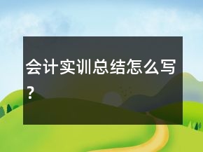 會計實訓(xùn)總結(jié)怎么寫？