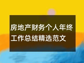 房地產(chǎn)財務(wù)個人年終工作總結(jié)精選范文