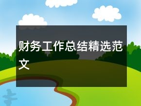 財務工作總結精選范文