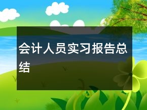 會計人員實習(xí)報告總結(jié)