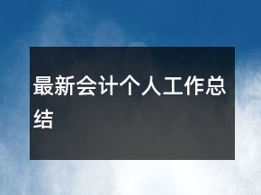 最新會(huì)計(jì)個(gè)人工作總結(jié)