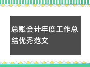 總賬會計年度工作總結(jié)優(yōu)秀范文
