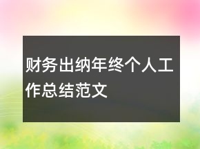 財務(wù)出納年終個人工作總結(jié)范文