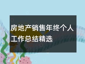 房地產(chǎn)銷售年終個(gè)人工作總結(jié)精選