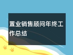 置業(yè)銷售顧問年終工作總結(jié)