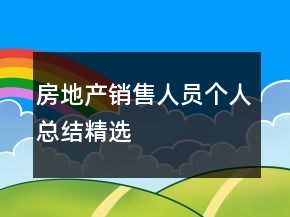 房地產(chǎn)銷售人員個(gè)人總結(jié)精選