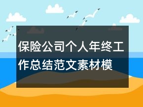 保險公司個人年終工作總結(jié)范文素材模板