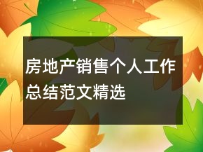 房地產(chǎn)銷售個(gè)人工作總結(jié)范文精選