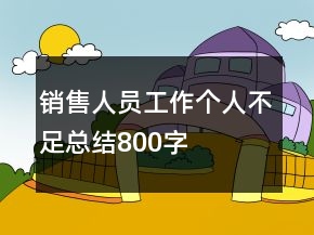 銷售人員工作個(gè)人不足總結(jié)800字