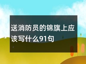 送消防員的錦旗上應(yīng)該寫什么91句