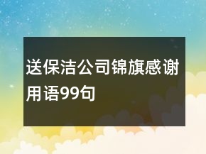送保潔公司錦旗感謝用語(yǔ)99句