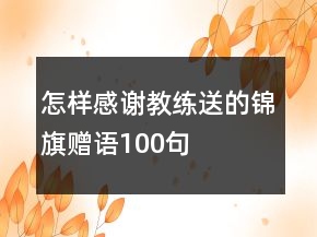 怎樣感謝教練送的錦旗贈語100句