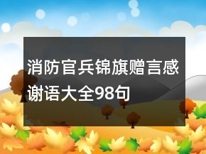 消防官兵錦旗贈(zèng)言感謝語(yǔ)大全98句