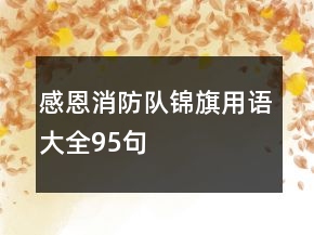 感恩消防隊錦旗用語大全95句