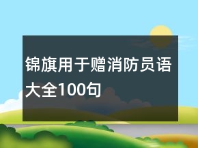 錦旗用于贈消防員語大全100句