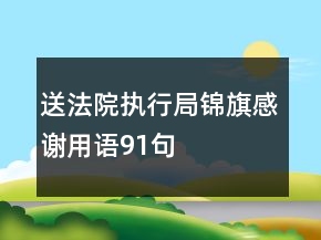 送法院執(zhí)行局錦旗感謝用語91句