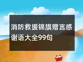 消防救援錦旗贈(zèng)言感謝語(yǔ)大全99句