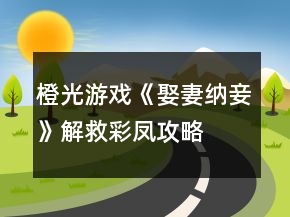 橙光游戲《娶妻納妾》解救彩鳳攻略