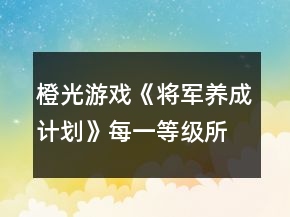 橙光游戲《將軍養(yǎng)成計(jì)劃》每一等級(jí)所需最低戰(zhàn)績(jī)、任務(wù)獎(jiǎng)勵(lì)攻略