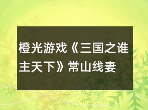 橙光游戲《三國(guó)之誰(shuí)主天下》常山線妻妾攻略