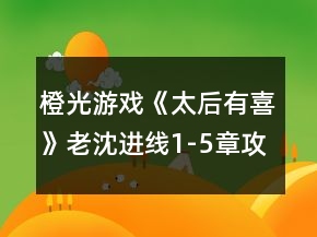 橙光游戲《太后有喜》老沈進線1-5章攻略