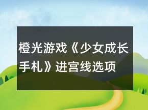 橙光游戲《少女成長手札》進宮線選項攻略