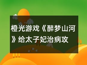 橙光游戲《醉夢(mèng)山河》給太子妃治病攻略