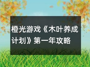 橙光游戲《木葉養(yǎng)成計(jì)劃》第一年攻略