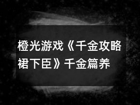 橙光游戲《千金攻略裙下臣》千金篇養(yǎng)成攻略
