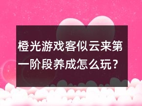 橙光游戲客似云來(lái)第一階段養(yǎng)成怎么玩？
