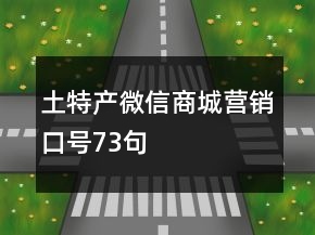土特產(chǎn)微信商城營銷口號(hào)73句