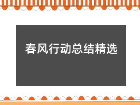 春風行動總結精選