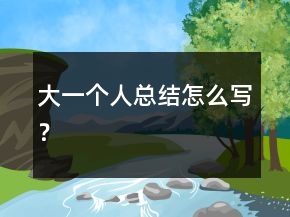 大一個人總結(jié)怎么寫？