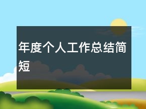 年度個人工作總結簡短