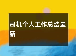 司機(jī)個(gè)人工作總結(jié)最新