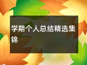 學(xué)期個人總結(jié)精選集錦
