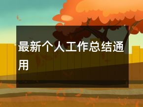 最新個人工作總結(jié)通用