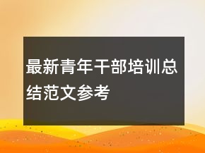最新青年干部培訓總結范文參考