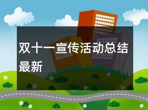 雙十一宣傳活動(dòng)總結(jié)最新