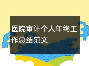 醫(yī)院審計個人年終工作總結(jié)范文