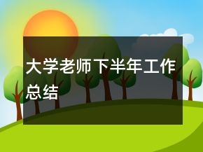大學(xué)老師下半年工作總結(jié)