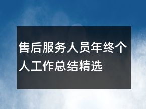 售后服務(wù)人員年終個(gè)人工作總結(jié)精選