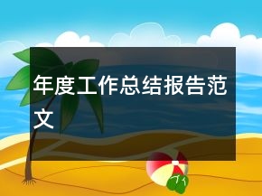 年度工作總結報告范文