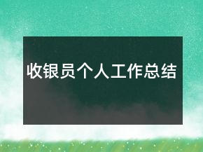 收銀員個人工作總結(jié)