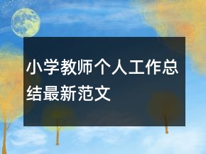 小學教師個人工作總結(jié)最新范文