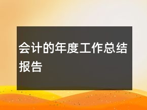 會(huì)計(jì)的年度工作總結(jié)報(bào)告