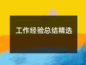工作經(jīng)驗總結(jié)精選